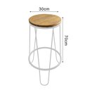 Ver imagem 5 de Conjunto Industrial 120cm Guatemala Aparador com 2 Banquetas Industriais Base Ferro Branco