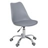 Kit 2 cadeiras com rodízios Tulipa Office Escritório Cinza claro - 2