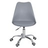 Kit 2 cadeiras com rodízios Tulipa Office Escritório Cinza claro - 4