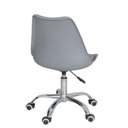 Kit 2 cadeiras com rodízios Tulipa Office Escritório Cinza claro - 5