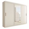 Guarda-roupa Casal Harvard 3 Portas 2 Gavetas com Espelho 100% Mdf Branco - Panorama Móveis - 3