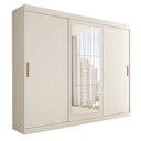 Ver imagem 4 de Guarda-roupa Casal Harvard 3 Portas 2 Gavetas com Espelho 100% Mdf Branco - Panorama Móveis