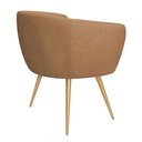 Ver imagem 5 de Poltrona Decorativa Isis Pés Palito Ouro Fosco Bouclé Terracota - Nexta Casa