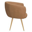 Ver imagem 4 de Poltrona Decorativa Isis Pés Palito Ouro Fosco Bouclé Terracota - Nexta Casa