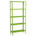 Ver imagem 1 de Estante Aço 5 Prateleiras Livros Cozinha Quarto Eaf005 Verde