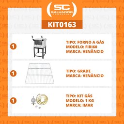 KIT - Forno Gás Industrial Roma Inox FIRI60 + Grade Extra + Kit Gás - 2