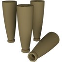 Ver imagem 3 de Kit Pé Cônico Bronze para Balcão Cozinha Americana com 4 Unidades