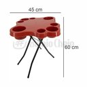 Ver imagem 2 de Mesa Petisqueira Dobrável Vermelha