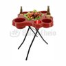 Mesa Petisqueira Dobrável Vermelha - 3