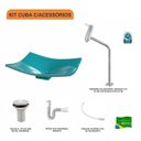 Ver imagem 3 de Kit Cuba F44 com Torneira Link 1062 Metal e Válvula 1" + Sifão Pvc e Flexível Compace