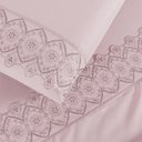 Ver imagem 1 de Jogo Cama Solteiro Cherry Bordado Inglês 3 Pçs Rosa Lilly Home Enxovais