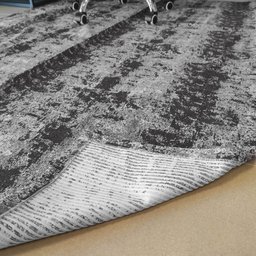 Tapete Mesclado Cinza e Preto Antiderrapante 135x200cm Poliéster Branyl Jacquard - 2