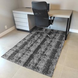 Tapete Mesclado Cinza e Preto Antiderrapante 135x200cm Poliéster Branyl Jacquard - 1