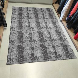 Tapete Mesclado Cinza e Preto Antiderrapante 135x200cm Poliéster Branyl Jacquard - 5