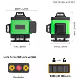 Nivel a Laser 360° 3d 12 Linhas Autonivelante Recarregavel - 5