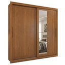 Ver imagem 1 de Guarda Roupa Casal 2 Portas de Correr com Espelho Trian 220 cm Cinamomo Zanz