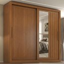 Ver imagem 2 de Guarda Roupa Casal 2 Portas de Correr com Espelho Trian 220 cm Cinamomo Zanz