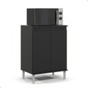 Ver imagem 2 de Balcão de Cozinha para Microondas Forno Fruteira - Mod.3001 Cor:preto