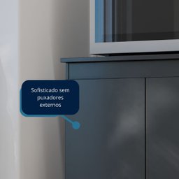 Balcão de Cozinha para Microondas Forno Fruteira - Mod.3001 Cor:preto - 3