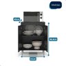 Balcão de Cozinha para Microondas Forno Fruteira - Mod.3001 Cor:preto - 7