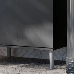 Balcão de Cozinha para Microondas Forno Fruteira - Mod.3001 Cor:preto - 6