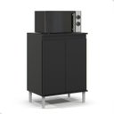 Ver imagem 1 de Balcão de Cozinha para Microondas Forno Fruteira - Mod.3001 Cor:preto