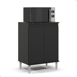 Balcão de Cozinha para Microondas Forno Fruteira - Mod.3001 Cor:preto - 1
