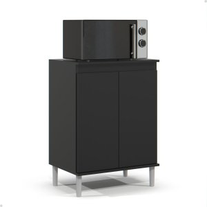 Balcão de Cozinha para Microondas Forno Fruteira - Mod.3001 Cor:preto