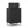Balcão de Cozinha para Microondas Forno Fruteira - Mod.3001 Cor:preto - 1