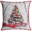 Ver imagem 2 de Kit 2 Almofadas Cheia Natalina Árvore de Natal e Verde 43CMX43CM
