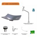 Ver imagem 3 de Kit Cuba F44 com Torneira Link 1062 Metal e Válvula Click 1''b + Sifão Pvc e Flexível Compace