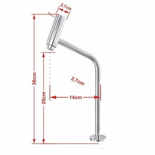 Kit Cuba F44 com Torneira Link 1062 Metal e Válvula Click 1''B + Sifão Pvc e Flexível Compace - 9