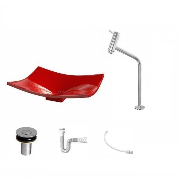 Kit Cuba F44 com Torneira Link 1062 Metal e Válvula Click 1''B + Sifão Pvc e Flexível Compace - 2