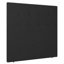 Ver imagem 1 de Cabeceira Cama Box Solteiro Luana 90cm Linho Preto