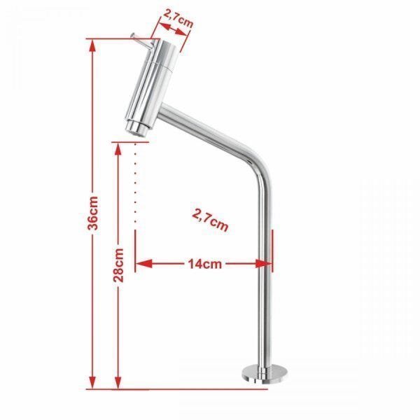 Kit Cuba F44 com Torneira Link 1062 Metal e Válvula Click 1''B + Sifão Pvc e Flexível Compace - 9