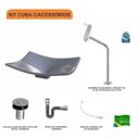Ver imagem 3 de Kit Cuba F44 com Torneira Link 1062 Metal e Válvula Click 1"b + Sifão Cromado e Flexível Compace