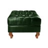 Puff Chesterfield Dom Pedro Decoração Sala Recepção Barbearia - Couríssimo Verde - 2