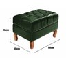 Puff Chesterfield Dom Pedro Decoração Sala Recepção Barbearia - Couríssimo Verde - 3