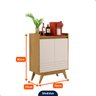 Buffet Aparador Cantinho do Café 2 Portas - Mod.2025 Cor:cumaru/off White - 7