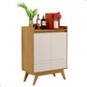 Buffet Aparador Cantinho do Café 2 Portas - Mod.2025 Cor:cumaru/off White - 1