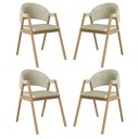 Ver imagem 1 de Kit 4 Cadeiras para Mesa de Jantar Moderna Courino - Balaqui Cor:bege