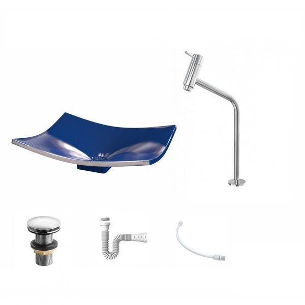 Kit Cuba F44 com Torneira Link 1062 Metal e Válvula Click 1 Pol. e Sifão PVC e Flexivel - 2