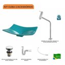 Ver imagem 3 de Kit Cuba F44 com Torneira Link 1062 Metal e Válvula Click 1 Pol. e Sifão Pvc e Flexivel