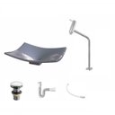 Ver imagem 2 de Kit Cuba F44 com Torneira Link 1062 Metal e Válvula Click 1 Pol. e Sifão Pvc e Flexivel