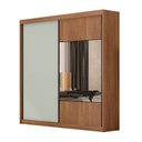 Ver imagem 3 de Guarda Roupa Casal 2 Portas 8 Gavetas 100% MDF com Espelho Trieste Marrom/Cumaru/Fendi