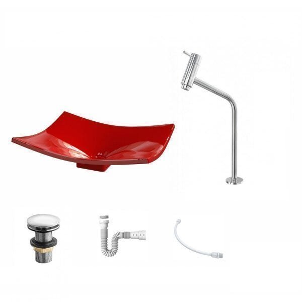 Kit Cuba F44 com Torneira Link 1062 Metal e Válvula Click 1 Pol. e Sifão PVC e Flexivel - 2