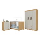 Ver imagem 2 de Quarto de Bebê Completo com Berço Americano 3 em 1 Doçura Multimóveis Mp4650 Madeirado/off White