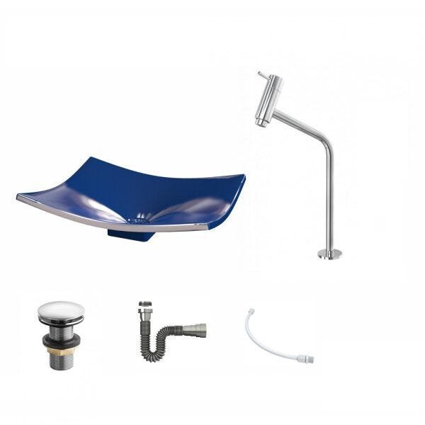 Kit Cuba F44 com Torneira Link 1062 Metal e Válvula Click 1 Pol. e Sifão Cromado e Flexivel - 2