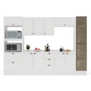Ver imagem 2 de Cozinha Completa 6 Peças com Cristaleira MDF Estilo Americano Branco Yescasa