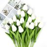 Buquê de Tulipas Brancas Real Ao Toque com 5 Unidades - 5